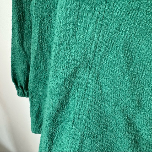 🎉Former HP!🎉 Madewell Texture & Thread Full Sleeve Top Size Medium Green - Picture 7 of 12